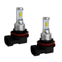 2pcs H11 LED Headlight Super Bright Bulbs Kit 8000K White 330000LM High/Low Beam