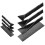 (L, black) Polygons Flat 3-in-1 Measuring Spoons - 2 Spoons with 6 Different Sizes 1