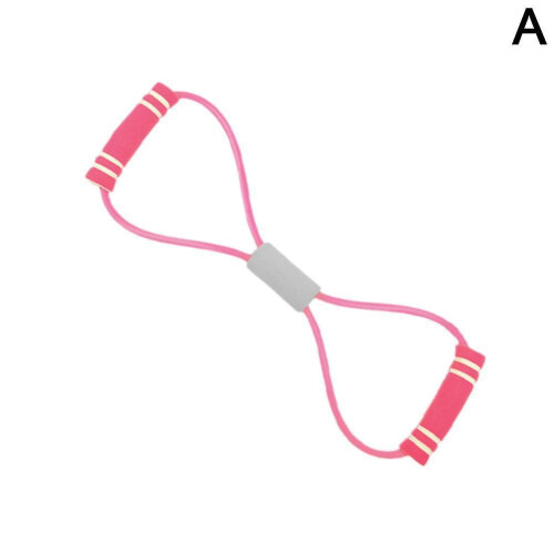 (Pink) Elastic Fitness Rope Rings 8-type Thruster Multi Functional Super Durable