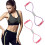 (Pink) Elastic Fitness Rope Rings 8-type Thruster Multi Functional Super Durable 4