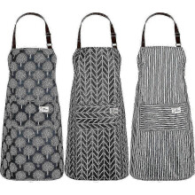 Set of 3 Adjustable Waterproof Kitchen Aprons with Pockets, Ideal for British Cooking and Cleaning Tasks