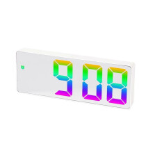 (color07) 6.5" Digital LED Alarm Clock Snooze Display Temperature Time Desk Large Mirror