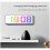 (color07) 6.5" Digital LED Alarm Clock Snooze Display Temperature Time Desk Large Mirror 2