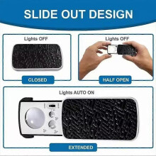 (Black) Slide-Out Jewelry Loupe Magnifiers 30X 60X 90X LED Lighted Magnifying Glass