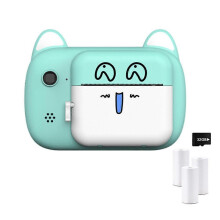 (blue) Kid Instant Print Camera Toys for Children Thermal Printing Camera Digital Instant Photo Camera Kids Toys Girls