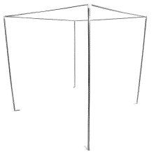 Stainless Steel Canopy Net Frame Set with Brackets for 1.5m Bed, Elegant Bedding Enhancement