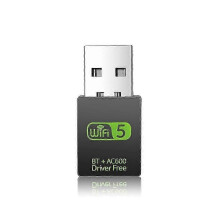 600Mbps WiFi and Bluetooth 2-in-1 USB Adapter, Driver-Free for UK PCs with Dual-Band and Headset Support