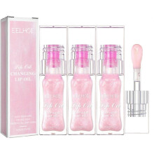 3pcs Color Changing Lip Oil Moisturizing Reduce Lip Fine Line Exfoliating Lip Oil