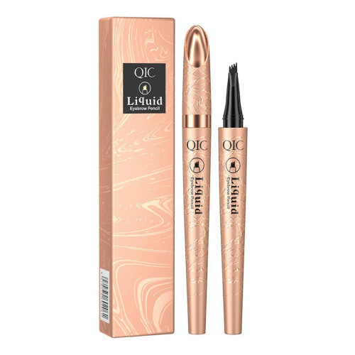 (01) Microblading Tattoo Eyebrow 3D liquid Ink Pen waterproof 4 fork pencil brow UK
