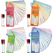 (Set of 4) 17PCS Multiplication Flash Cards 3rd Grade Multiplication Game Flashcards