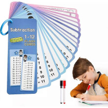 (subtraction) 17PCS Multiplication Flash Cards 3rd Grade Multiplication Game Flashcards
