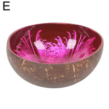 (Black)Coconut Shell Salad Bowl Natural