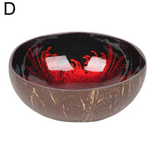 (White)Coconut Shell Salad Bowl Natural