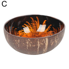(Brown)Coconut Shell Salad Bowl Natural