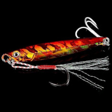 (F1-2hooks, 7G) Metal Cast Jig Spoon Lures for Sea Bass Fishing - Various Weights from 7g to 40g, Ideal for UK Shore Casting