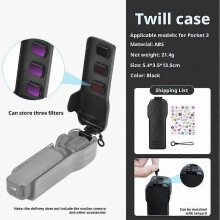 (Black) Easy to Modern Pressure Trendy 3 for Protective Shell Shell Use Superior Pocket Accessories Suitable for DJI Anti