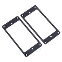 Black Humbucker Mounting Rings for Electric Guitars - 2-Piece Metal Frame Set for Secure Pickup Installation