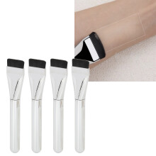 4pcs Liquid Foundation Brush Ultra Thin Flat Metal