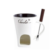 Fondue Mug Set for Chocolate and Cheese - Single Butter Melter for UK Baking and Entertaining