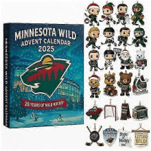 Minnesota Wild 2025 Advent Calendar Blind Box with Festive Acrylic Pendant for Christmas Trees