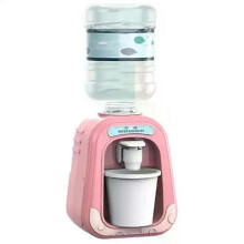 (Pink) 1PC Mini Play House Cartoon Water Dispenser Rotatable and Detachable Cartoon Children s Beverage Machine Interactive Kids Toys