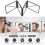 4-Sided Folding Mirror with 360-Degree Angles for Versatile Grooming and Makeup in UK Settings 3
