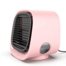 (pink) Portable Cold Air Conditioning Multifunctional Air cooled Fan Evaporative Small Air Cooler Air Conditioning Ventilador
