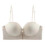 (S, White) Wireless Front Buckle Detachable Shoulder Strap Bra: Thickened For Smaller 1