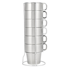 Tasses à café écologiques à double paroi isolée, en acier inoxydable de qualité alimentaire, incassables et faciles à nettoyer, compatibles