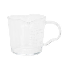 Tasse à mesurer en verre pour café et lait, avec mini-balance, en verre borosilicate résistant à la chaleur, à double bec verseur et verre