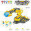 (yellow) Hydraulic Mechanical Arm Toy Birthday Gift DIY Assembly Plastic Robot 2