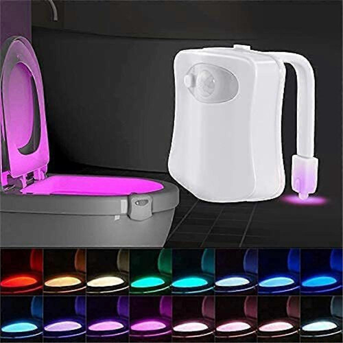 2-Pack 16 Colors Toilet Light Inside Bowl Human Motion Sensor Night Light 1