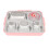 Pink 5-Compartment Stainless Lunch Box 30x24.5x7cm 1