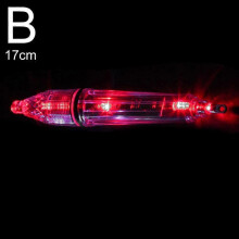 (Red 17cm) 12/17cm Deep Drop Underwater LED Lure Light Fishing Squid Flash Lamp Night
