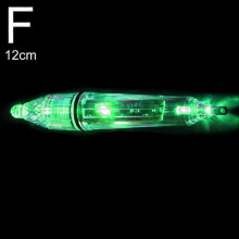 (Green 12cm) 12/17cm Deep Drop Underwater LED Lure Light Fishing Squid Flash Lamp Night