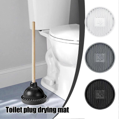 (C) Drip Tray for Bathroom Toilet Plunger Universal Holder Drying Pad 2