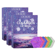 3 box Collagen Pink Lip Mask Crystal Gel Masks Peel Off Moisturising Anti-Ageing Masks