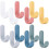 12pcs Plastic Adhesive Hat Hook J Shape Organizer Plastic Hook (Random Color) - DD0 1