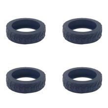 Set of 4 Silicone Luggage Wheel Covers for Easy Installation and Protection During Travel