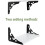 2pcs Heavy Duty Bracket Wall Mount Shelf Bracket for Bookshelf Kitchen (8") Black - DD 3