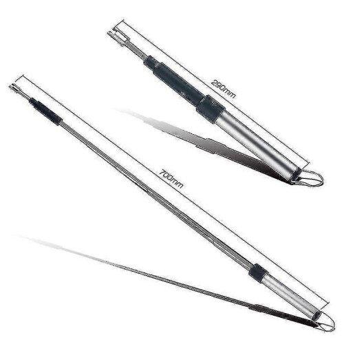 (blue) 70cm Bbq Candle Usb Lighter Length Adjustable Rechargeable Kitchen Windproof Cigarette Lighter Plasma Pulse Power Arc(silver) 2