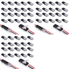 60 St Dubbeltrådskontakt med Låsspänne, Pluggbara Kontakter 2-Polig 2-Vägs Universal Compact Wire Terminal
