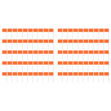 100Pack Marking Flags, Orange Yard Flags 15x4x5Inch,  Flags, Lawn Flags Markers, Irrigation Flags, Landscape Flags