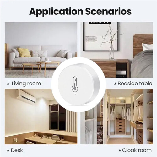 2X Zigbee Temperature and Humidity Sensor  Temperature Humidity Detector with for EWelink App Control 2