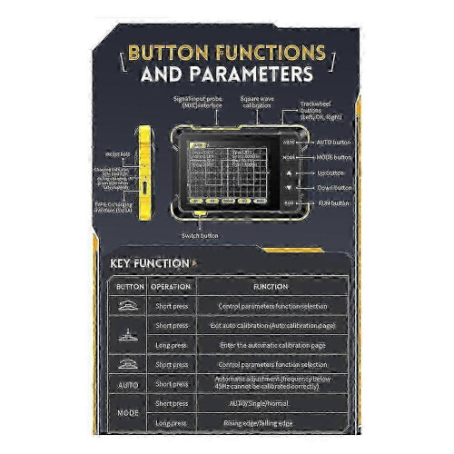 FNIRSI DSO 152 Handheld Mini Oscilloscope - Portable Digital Tool for Beginners in Electronics 2