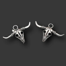 10pcs Animal Skull Pendant Bull Skull Charms Totem Charms Retro Religious Charms Mysterious Ceremony Charms 46*31mm A2140 - DD