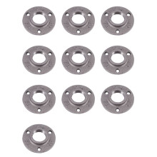 Flangia per Tubi In Ghisa Malleabile da 1 Pollice, Flange per Tubi Industriali per Tubi e Raccordi Neri Filettati 10 Pz