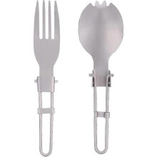 Foldable Camping Cutlery (spoon, Fork) Stainless Steel, Portable Camping Cutlery Travel Utensil for Outdoor Travel Picnic Camping Hiking