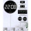 Digital Wall Clock with Colorful Dynamic Light, 10" Led Digital Clock Large Display, Auto Brightness,with Time,date,temp,week,dst,timer, Remote - DD 5