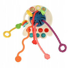 Montessori Sensory Teething Toy for Babies, Multicolor, 12x14x7cm, Teether & Soothing Toy for Kids 18 Months+